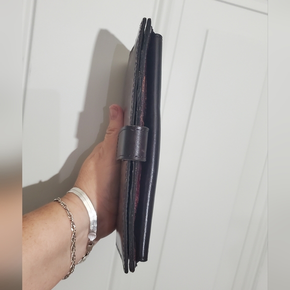 Patricia Nash Leather Valentia II Wallet Wristlet Vintage Floral Brocade EUC - Picture 9 of 16